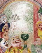 James Ensor The Song of the Wine or Thirsty Masks Sweden oil painting reproduction
